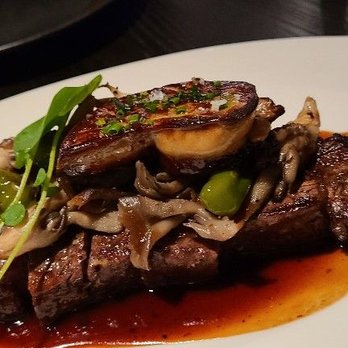 Gordon Ramsay Hell's Kitchen - Prime dry aged New York strip w/ foie gras. - Steakhouses Near Me - Stateline, Nevada Gordon Ramsay Hell's Kitchen - Prime dry aged New York strip w/ foie gras. - Steakhouses Near Me - Stateline, Nevada