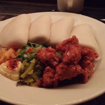 Toki Underground - Spicy fried chicken buns with Japanese mayo + pickles + cilantro + scallions - Ramen Near Me - Washington, DC, District of Columbia