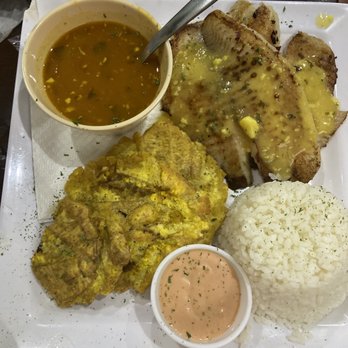 Orozco's - Tilapia with tostones and rice and beans - Puerto Rican Near Me - San Juan, Puerto Rico Orozco's - Tilapia with tostones and rice and beans - Puerto Rican Near Me - San Juan, Puerto Rico