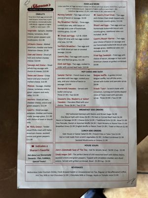 Menu photo 2 Sharon's Homestyle Cookin' Pine Castle, FL