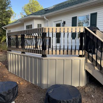 Storm Damage Construction - Brand new Timbertech PVC deck - Roofing Near Me - Iron station, North Carolina Storm Damage Construction - Brand new Timbertech PVC deck - Roofing Near Me - Iron station, North Carolina