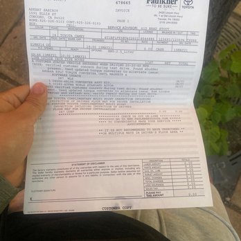 Faulkner Toyota - Trevose - Invoice of repair for $0))) - Car Dealers Near Me - Trevose, Pennsylvania Faulkner Toyota - Trevose - Invoice of repair for $0))) - Car Dealers Near Me - Trevose, Pennsylvania