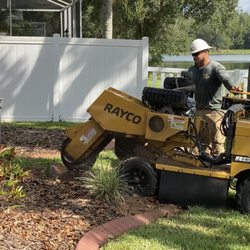 Juan Sanchez Tree Service - This large stump did not stand a chance against Juan's RG27 grinder