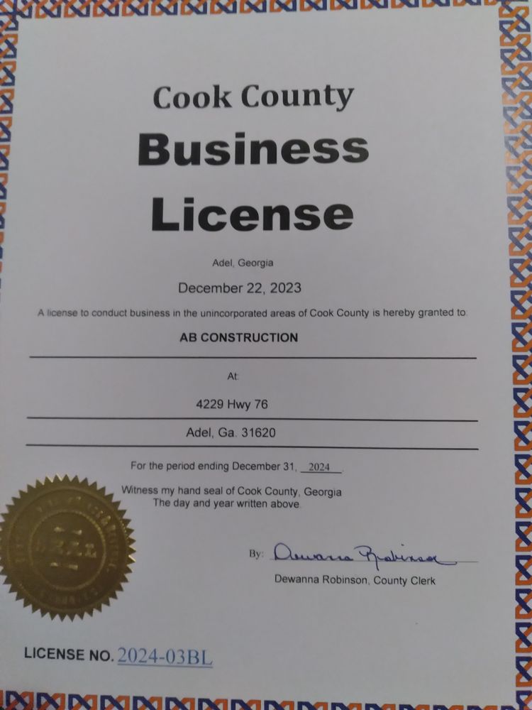 Slide of AB Constuction