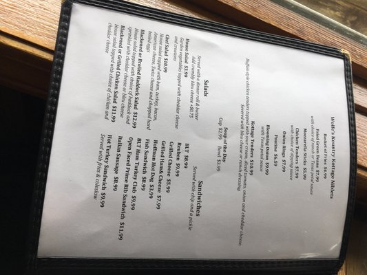 Menu photo 2 Wolfe's Kountry Kottage Alexandria Bay, NY