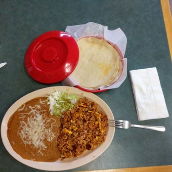 Taqueria San Jose - Chorizo and eggs with beans, no rice requested by me. - Mexican Near Me - Riverbank, California Taqueria San Jose - Chorizo and eggs with beans, no rice requested by me. - Mexican Near Me - Riverbank, California