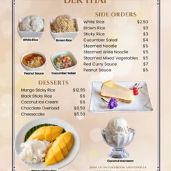 Dek Thai Restaurant - Mango and Coconut Ice Cream at Dek Thai
