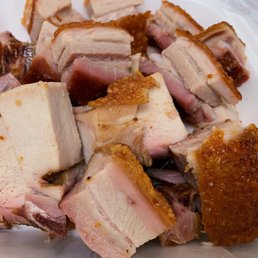 a plate of pork