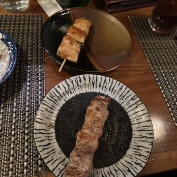 Yakitori Totto - Top: Negima (highly recommend), bottom: momo - Japanese Near Me - New York, New York Yakitori Totto - Top: Negima (highly recommend), bottom: momo - Japanese Near Me - New York, New York