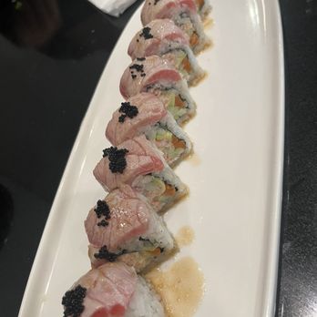 Sushi On - Toro Lover Roll. Krab, cucumber, avocado, gobo, garlic ponzu sauce which was weirdly sweet it was weird. - Japanese Near Me - San Marcos, California Sushi On - Toro Lover Roll. Krab, cucumber, avocado, gobo, garlic ponzu sauce which was weirdly sweet it was weird. - Japanese Near Me - San Marcos, California