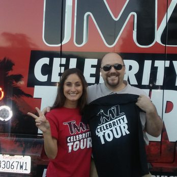 TMZ Tours - Here is Francesca, me and my new t-shirt. - Bus Tours Near Me - Hollywood, California TMZ Tours - Here is Francesca, me and my new t-shirt. - Bus Tours Near Me - Hollywood, California