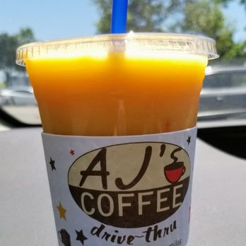 Aj's Coffee - Mango peach smoothie - Coffee & Tea Near Me - Dublin, California