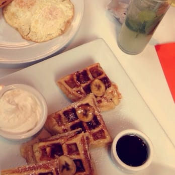 Kafe Leopold - Belgian sugar waffles, two eggs, and the mint lemonade - Austrian Near Me - Washington, DC, District of Columbia