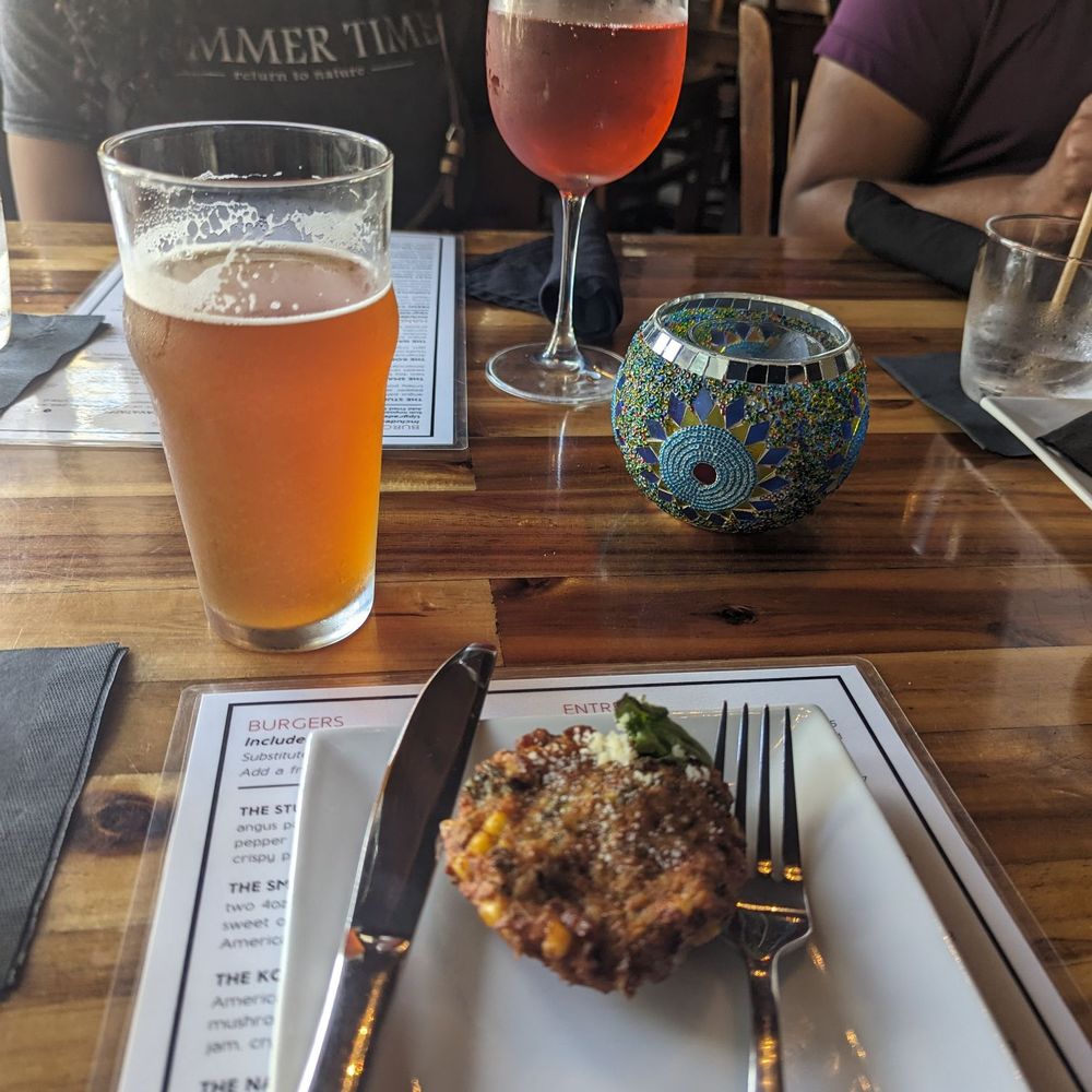 The Stubborn Mule - Zucchini fritter Sangria - New American Near Me - Orlando, Florida The Stubborn Mule - Zucchini fritter Sangria - New American Near Me - Orlando, Florida