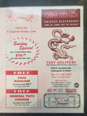 Menu photo 4 China Dragon Indianapolis, IN Menu photo 4 China Dragon Indianapolis, IN