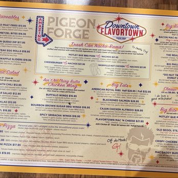 Downtown Flavortown - Menu - Arcades Near Me - Pigeon Forge, Tennessee Downtown Flavortown - Menu - Arcades Near Me - Pigeon Forge, Tennessee