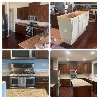 Speedy Gonzalez - Kitchen before and after...new island, counter top, sink and back splash. - General Contractors Near Me