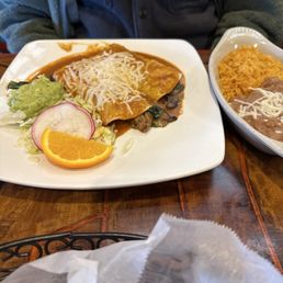 Mushroom enchiladas