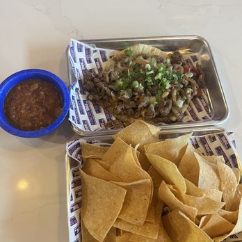 The Dream Tacos - Philly cheesesteak taco & chips & salsa - Cocktail Bars Near Me - Plano, Texas The Dream Tacos - Philly cheesesteak taco & chips & salsa - Cocktail Bars Near Me - Plano, Texas