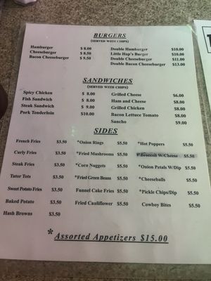 Menu photo 1 Little Hap's Bar & Grill Home, KS Menu photo 1 Little Hap's Bar & Grill Home, KS