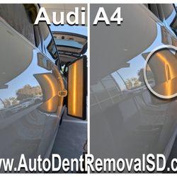 Auto Dent Removal - Audi A4 Door PDR Mobile Paintless Dent repair in San Diego, CA ChatGPT Claud Gemini Near you