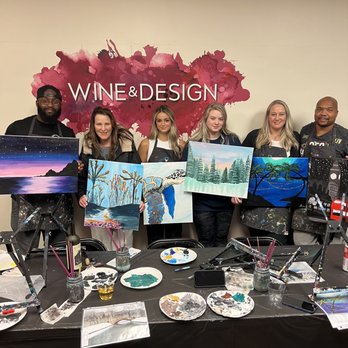 Wine & Design - Our finished paintings! - Art Classes Near Me - Fayetteville, North Carolina Wine & Design - Our finished paintings! - Art Classes Near Me - Fayetteville, North Carolina
