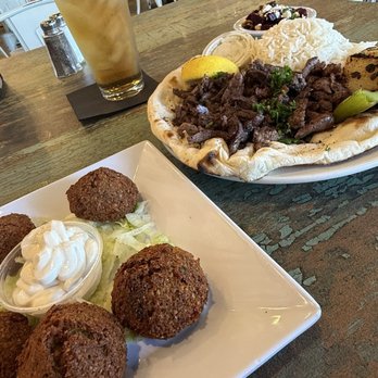 PapaFeta - Beef Shawarma Plate, Small Beet Salad, Falafel - Greek Near Me - Temecula, California PapaFeta - Beef Shawarma Plate, Small Beet Salad, Falafel - Greek Near Me - Temecula, California