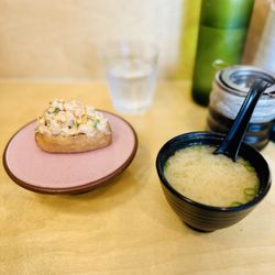 Kisser - Left: inari; right: miso soup