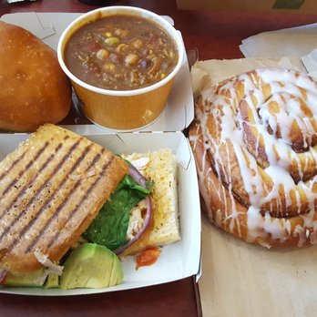Panera Bread - You Pick 2: Chipotle Chicken Avocado Melt, Turkey Chili, plus Cinnamon Roll - Sandwiches Near Me - Winston-salem, North Carolina Panera Bread - You Pick 2: Chipotle Chicken Avocado Melt, Turkey Chili, plus Cinnamon Roll - Sandwiches Near Me - Winston-salem, North Carolina