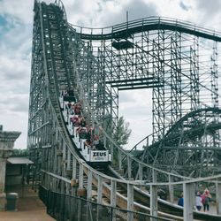 Zeus - This perfectly timed photo of Zeus' 85ft first drop is the only one I have. Sorry.