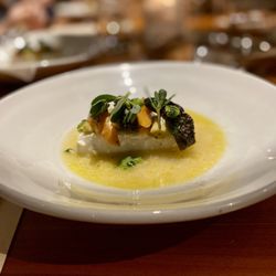 Slow roast halibut with slow roast carrots