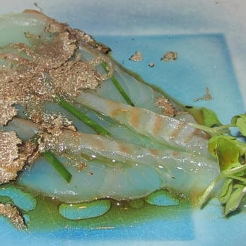 Asanebo - halibut with truffle shavings - Sushi Bars Near Me - Studio City, California