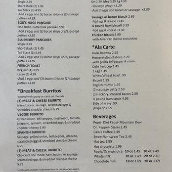 What About Bobs - Menu as of 1/25/25 - Diners Near Me - McAlester, Oklahoma What About Bobs - Menu as of 1/25/25 - Diners Near Me - McAlester, Oklahoma