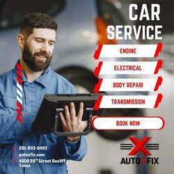 Auto X Fix - Auto X Fix technician performing a professional brake repair in Bacliff, TX -- trusted local auto repair shop serving League City, San Leon,