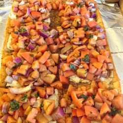 Gino's Pizza - Caprise Pie, loaded with tomatoes