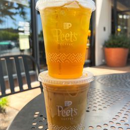 Peach Green Tea and Cold Brew with Cream