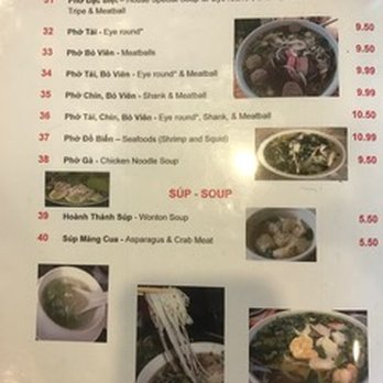 Pho Far East - Menu (3/6) - May 19, 2017 - Vietnamese Near Me - Raleigh, North Carolina