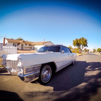 Lights Outt Window Tinting - 1965 Cadillac limo all around at Lights Outt Window Tinting. - Home Window Tinting Near Me - Buena Park, California