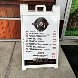 menu sign