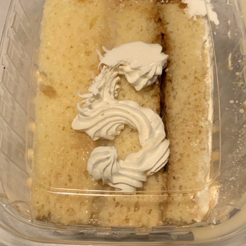 La Gran Via Bakery - Cinco Leches Cake Slice - Bakeries Near Me - Brooklyn, New York La Gran Via Bakery - Cinco Leches Cake Slice - Bakeries Near Me - Brooklyn, New York