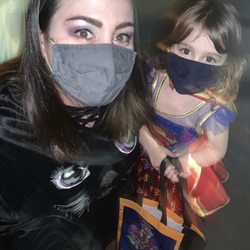 Fair Oaks Church - My sister dressed as a cat and my daughter dressed as Super Girl! Brought a Paw Patrol bag!