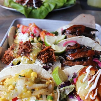 Vida Taco Bar - Tacos with: portabella, fried avocado, shrimp, lamb, and corn - Tacos Near Me - Annapolis, Maryland Vida Taco Bar - Tacos with: portabella, fried avocado, shrimp, lamb, and corn - Tacos Near Me - Annapolis, Maryland
