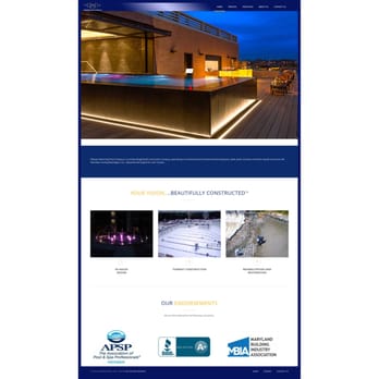 ML Stuckey Consulting - Olympia Swimming Pool Company, Inc. Website Homepage - Web Design Near Me - Frederick, Maryland