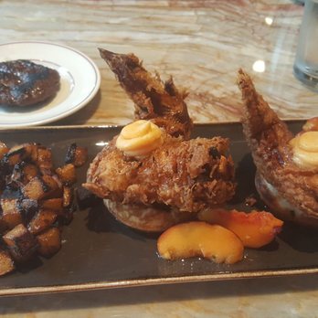 Handsome Hog - Chicken and waffles with a sausage patty. - Southern Near Me - St Paul, Minnesota
