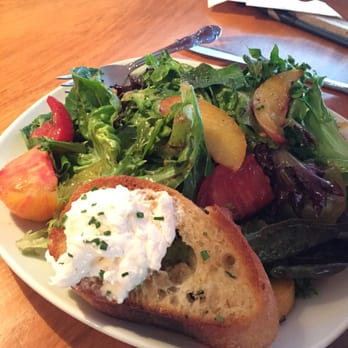 Rustic Roots - Heirloom tomato and roasted peach salad - Breakfast & Brunch Near Me - Shelburne, Vermont