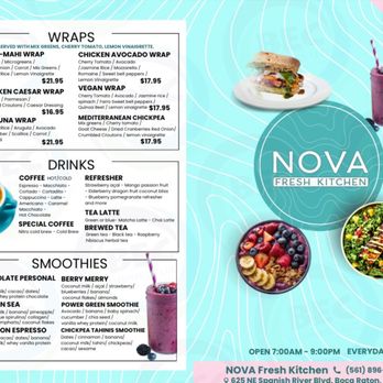 Nova Fresh Kitchen - Menu - Breakfast & Brunch Near Me - Boca Raton, Florida Nova Fresh Kitchen - Menu - Breakfast & Brunch Near Me - Boca Raton, Florida
