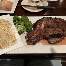 Ribeye, Steamed Broccoli, Rice Pilaf Ribeye, Steamed Broccoli, Rice Pilaf