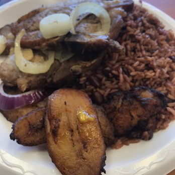 Cuba Bakery & Cafe - Pork chops, rice and bean and fried plantain. Good stuff. - Cuban Near Me - Aurora, Colorado Cuba Bakery & Cafe - Pork chops, rice and bean and fried plantain. Good stuff. - Cuban Near Me - Aurora, Colorado