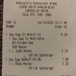 Vague receipt, Sub WHAT with Bacon? Fix your system