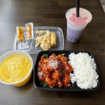 Ming’s Chinese Restaurant - Sesame Chicken lunch special included egg drop soup and one spring roll. Taro bubble tea purchased separately. (3.7.24) - Chinese Near Me - Rockville, Maryland Ming’s Chinese Restaurant - Sesame Chicken lunch special included egg drop soup and one spring roll. Taro bubble tea purchased separately. (3.7.24) - Chinese Near Me - Rockville, Maryland